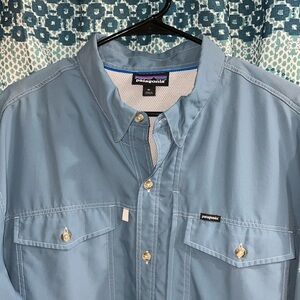 EUC Blue Patagonia Fishing Shirt for men in size XL